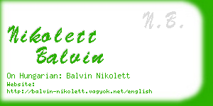 nikolett balvin business card